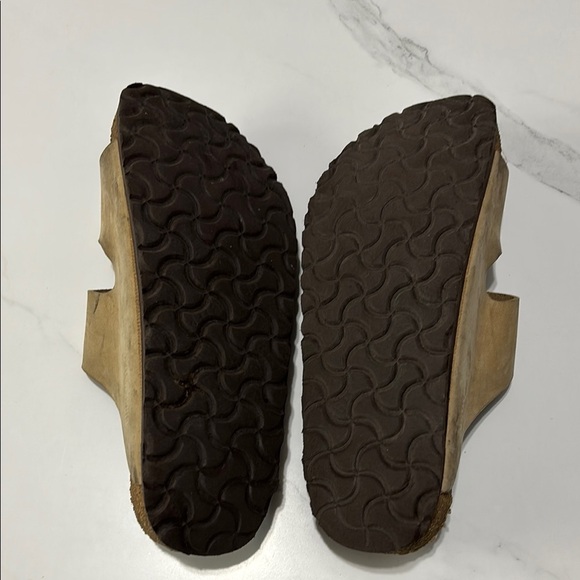 Tan Double Strap Sandals with Buckles - Picture 4 of 4